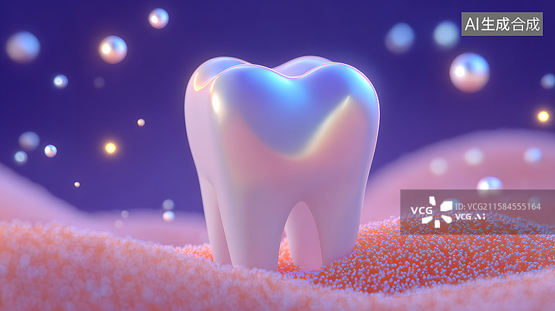 【AI数字艺术】全国爱牙日牙齿修复的再生过程图片素材
