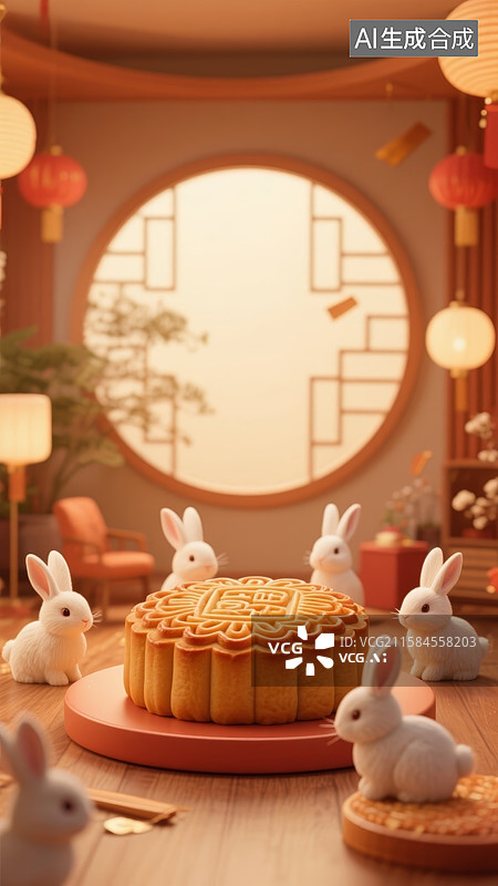 【AI数字艺术】中秋团圆夜图片素材