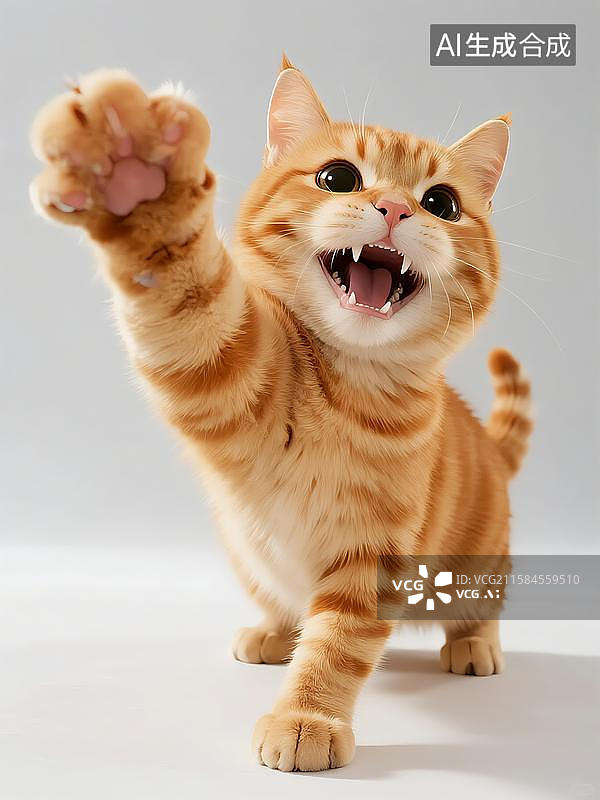 【AI数字艺术】卡通猫咪橘猫起司猫图片素材
