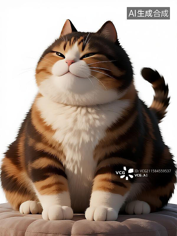 【AI数字艺术】卡通猫咪虎斑猫图片素材