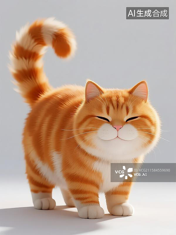 【AI数字艺术】卡通猫咪橘猫起司猫图片素材