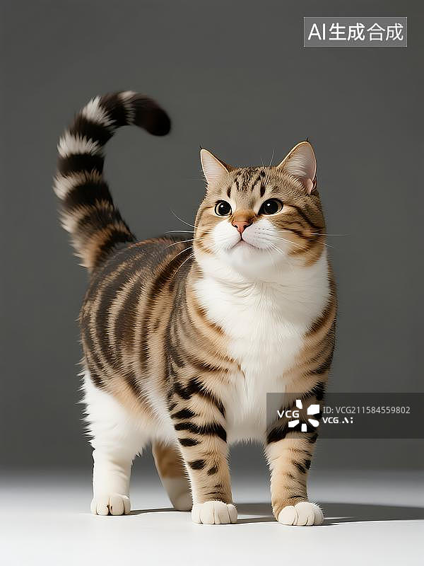 【AI数字艺术】卡通猫咪虎斑猫图片素材