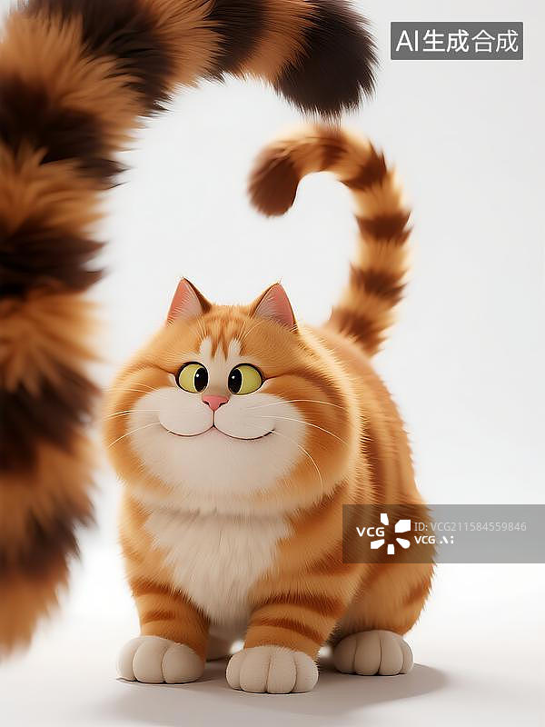 【AI数字艺术】卡通猫咪加菲猫图片素材