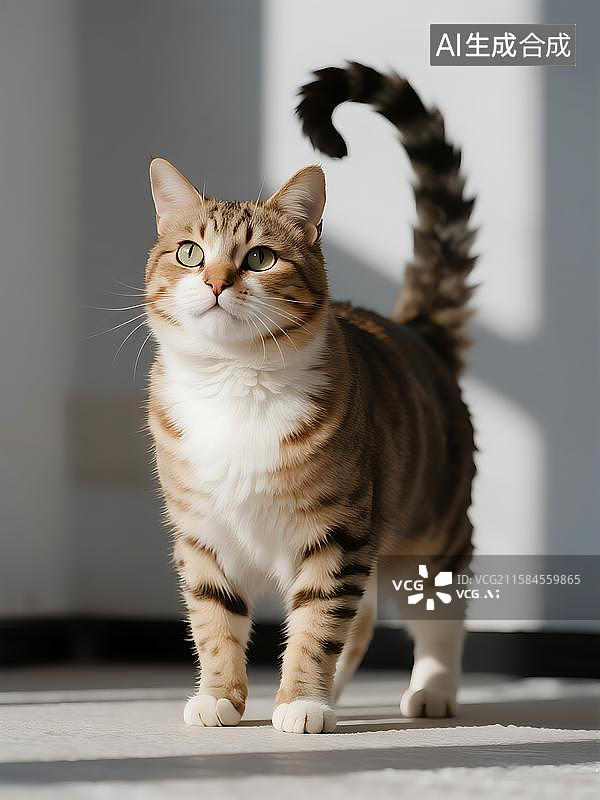 【AI数字艺术】卡通猫咪虎斑猫图片素材