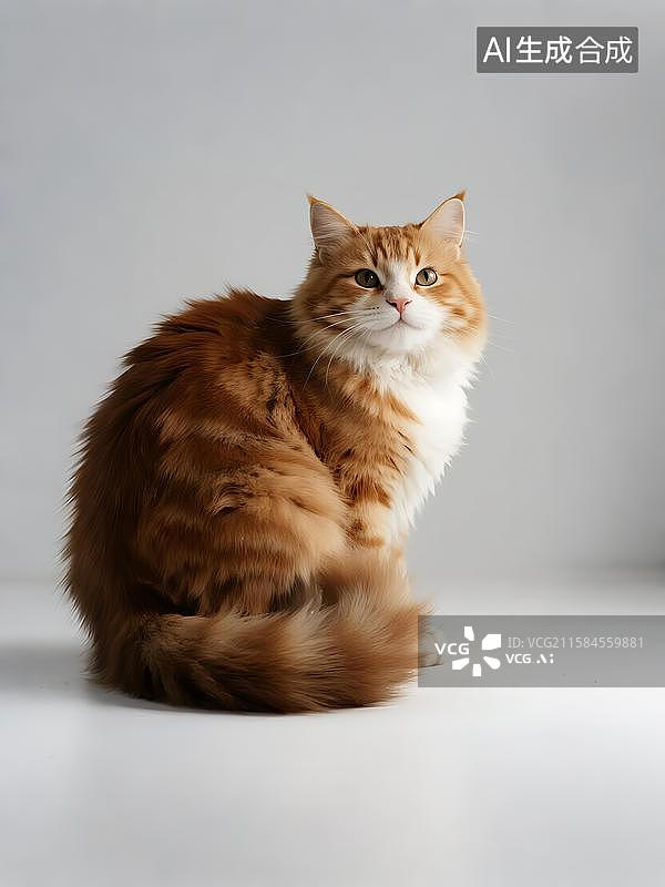 【AI数字艺术】卡通猫咪虎斑猫图片素材