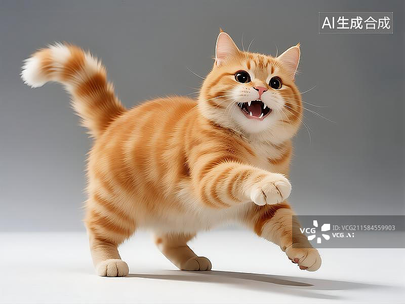 【AI数字艺术】卡通猫咪橘猫起司猫图片素材