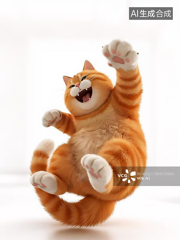 【AI数字艺术】卡通猫咪橘猫起司猫图片素材
