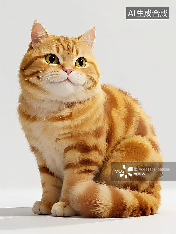 【AI数字艺术】卡通猫咪橘猫起司猫图片素材
