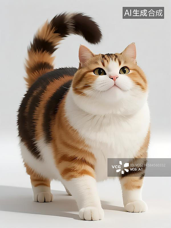 【AI数字艺术】卡通猫咪虎斑猫图片素材