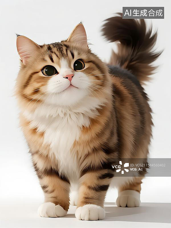 【AI数字艺术】卡通猫咪虎斑猫图片素材