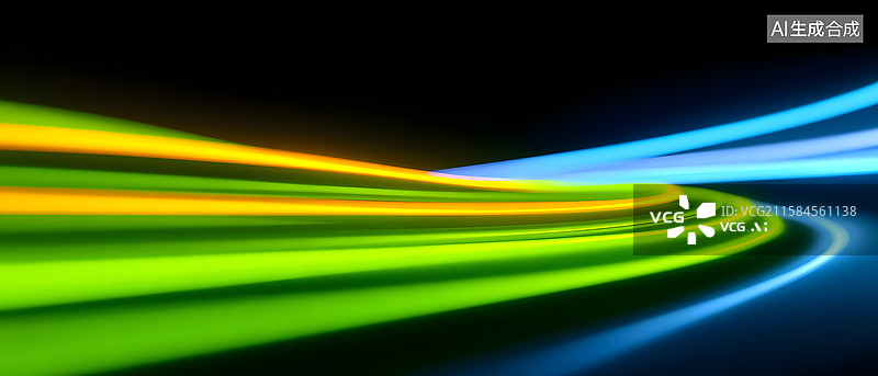 【AI数字艺术】抽象动感线条构成科技背景图片素材