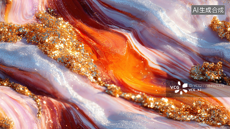 【AI数字艺术】流光溢彩的抽象艺术纹理图片素材