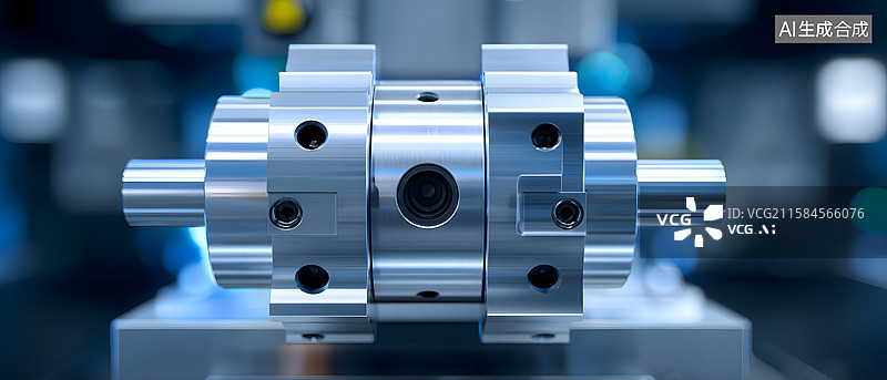 【AI数字艺术】精密机械设备工业部件细节特写图图片素材
