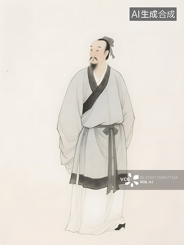 【AI数字艺术】历史文化人物肖像曹雪芹关汉卿文天祥图片素材