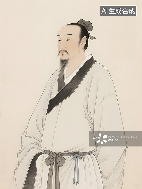 【AI数字艺术】历史文化人物肖像曹雪芹关汉卿文天祥图片素材