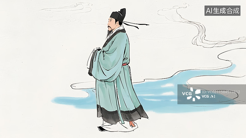 【AI数字艺术】历史文化人物肖像曹雪芹关汉卿文天祥图片素材