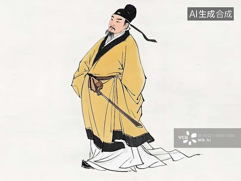 【AI数字艺术】历史文化人物肖像曹雪芹关汉卿文天祥图片素材