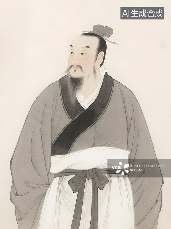 【AI数字艺术】历史文化人物肖像曹雪芹关汉卿文天祥图片素材