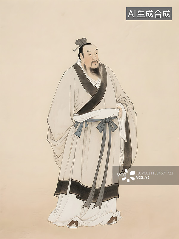【AI数字艺术】历史文化人物肖像曹雪芹关汉卿文天祥图片素材