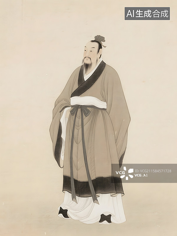 【AI数字艺术】历史文化人物肖像曹雪芹关汉卿文天祥图片素材