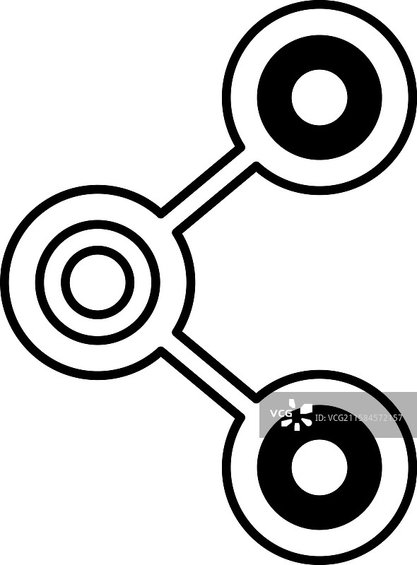 一个黑白色的三环符号图像图片素材