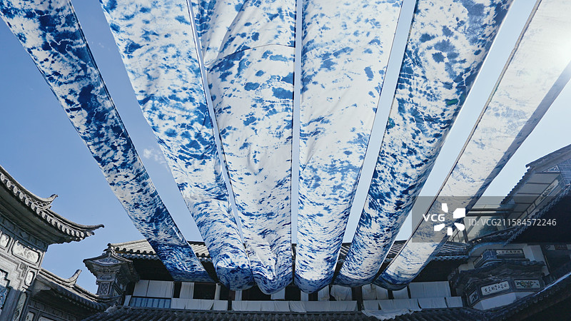 云南周城扎染工艺非遗文化图片素材