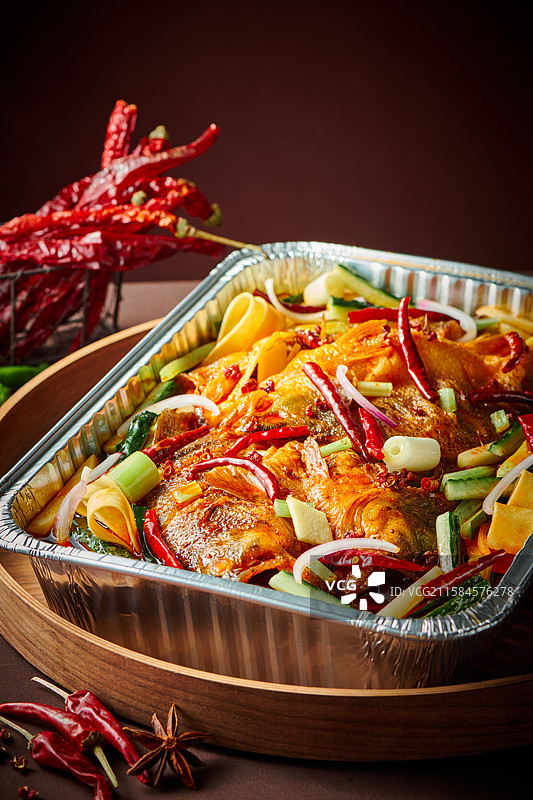 中餐特色传统美食川菜 万州烤鱼图片素材