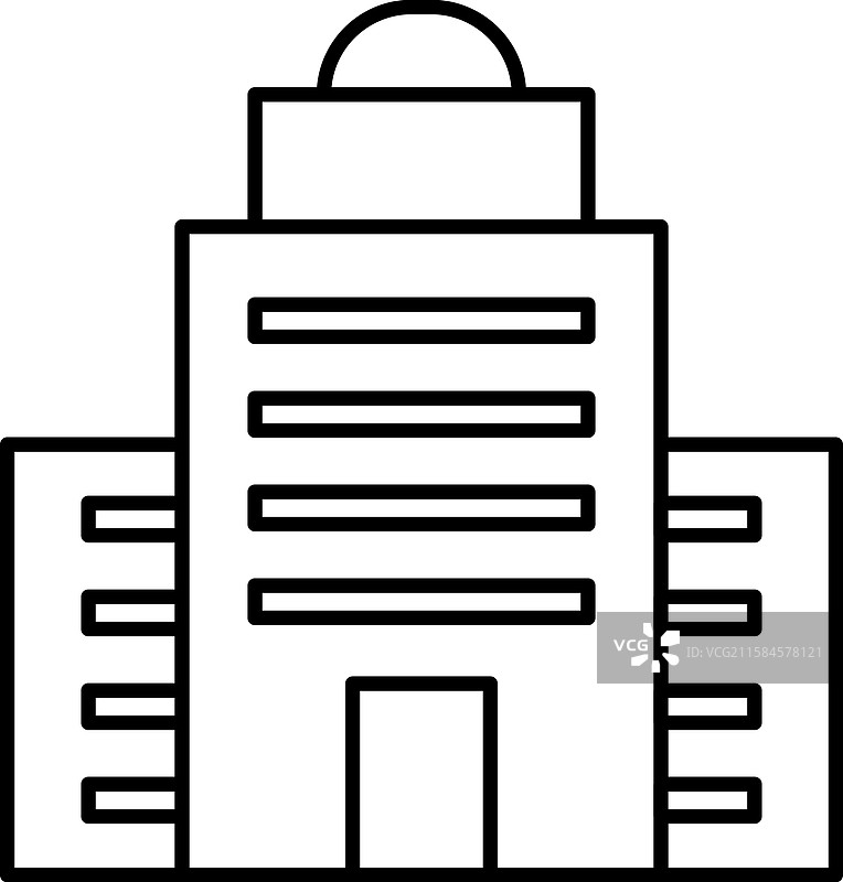 一座顶部有圆顶的高楼图片素材
