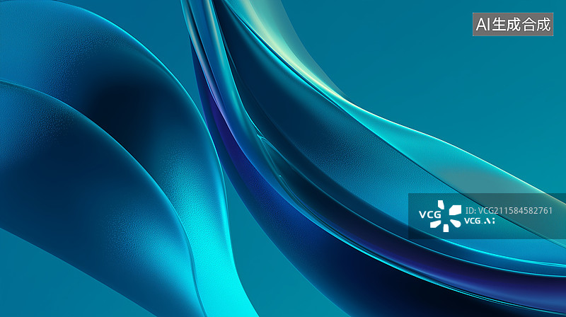 【AI数字艺术】科幻抽象流体弧形艺术图片素材