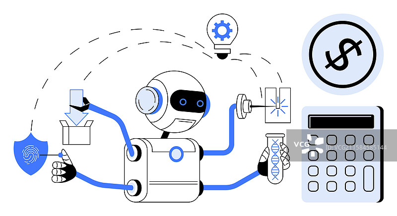多功能机器人管理相关任务图片素材