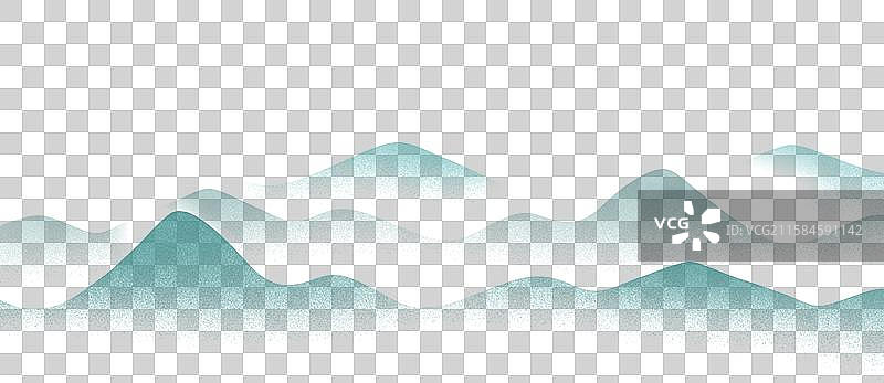 水墨渐变山脉元素图片素材