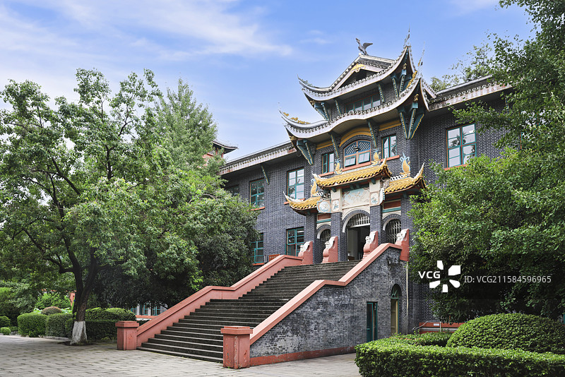 四川大学华西校区第十教学楼仁德堂图片素材