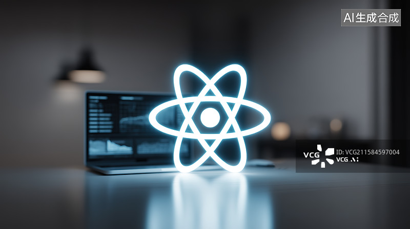 【AI数字艺术】量子计算概念实验室科研场景插画插画图片素材