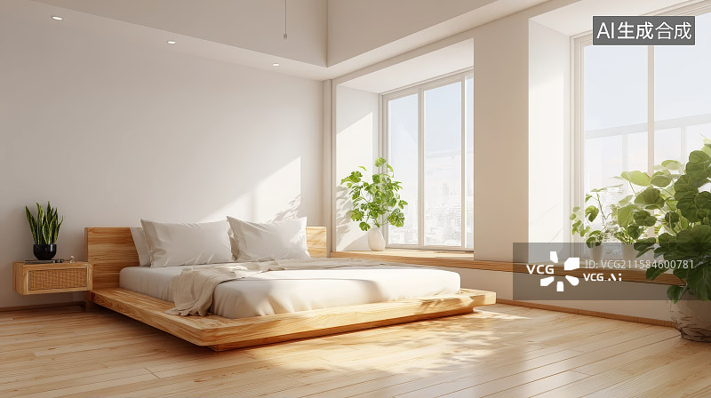 【AI数字艺术】现代豪华室内空间，客厅，卧室，办公室，工作场所，样板间图片素材
