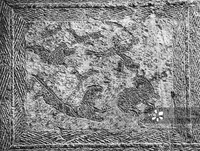 江苏徐州汉画像石艺术馆藏‌现实社会生活主题的画像石图片素材