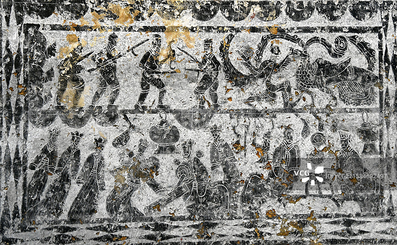 江苏徐州汉画像石艺术馆藏‌现实社会生活主题的画像石图片素材