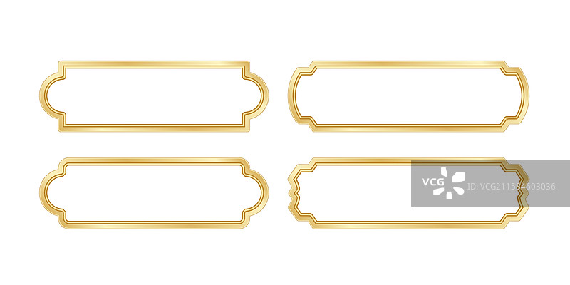 传统金色边框矢量图图片素材
