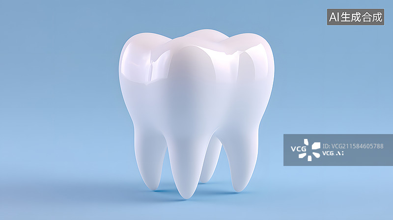 【AI数字艺术】洁白牙齿象征口腔健康和护理图片素材