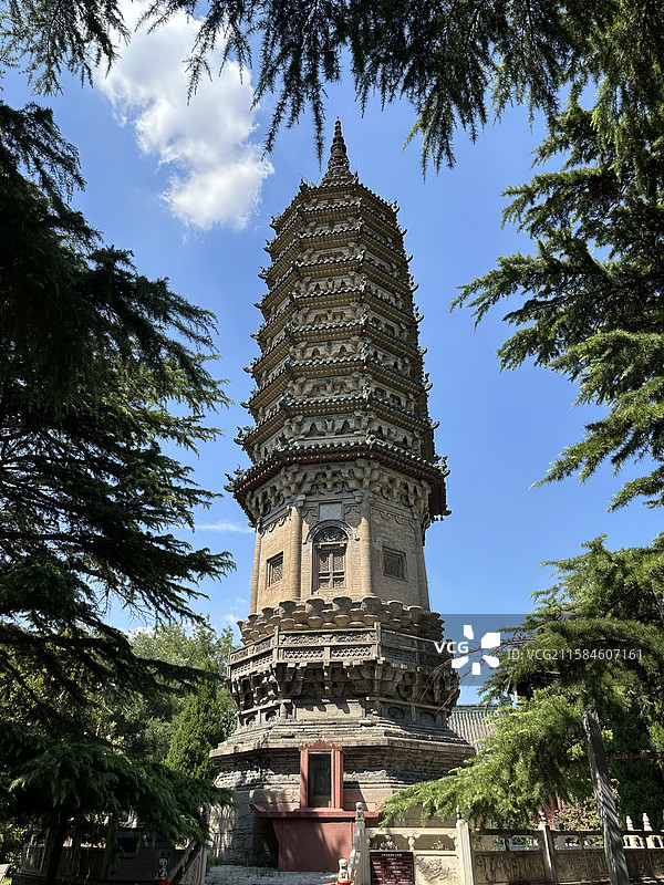 正定古城临济寺澄灵塔图片素材