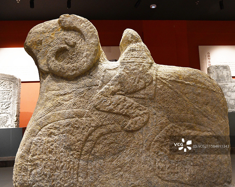 江苏徐州汉画像石艺术馆藏神话传说类画像石图片素材