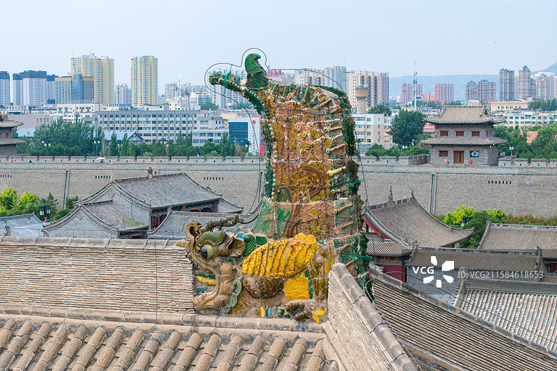 山西大同华严寺鸱吻图片素材