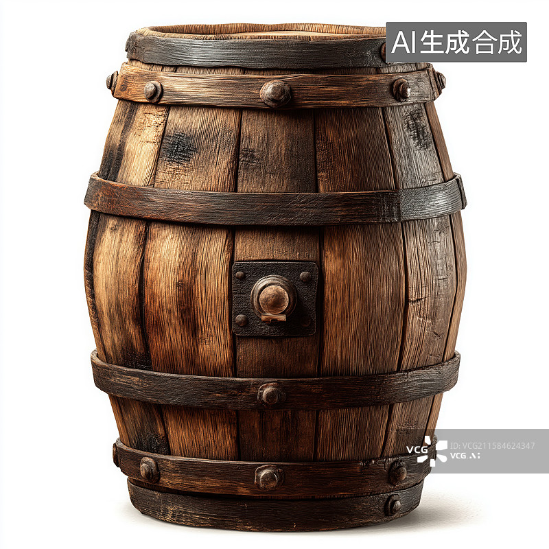 【AI数字艺术】木桶酒桶元素图片素材