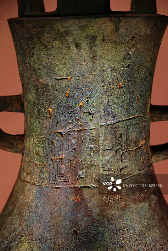 环带纹铜壶（局部） 春秋中期 随州市博物馆藏 摄于吴文化博物馆“随州——汉东形胜和千年文脉”特展图片素材