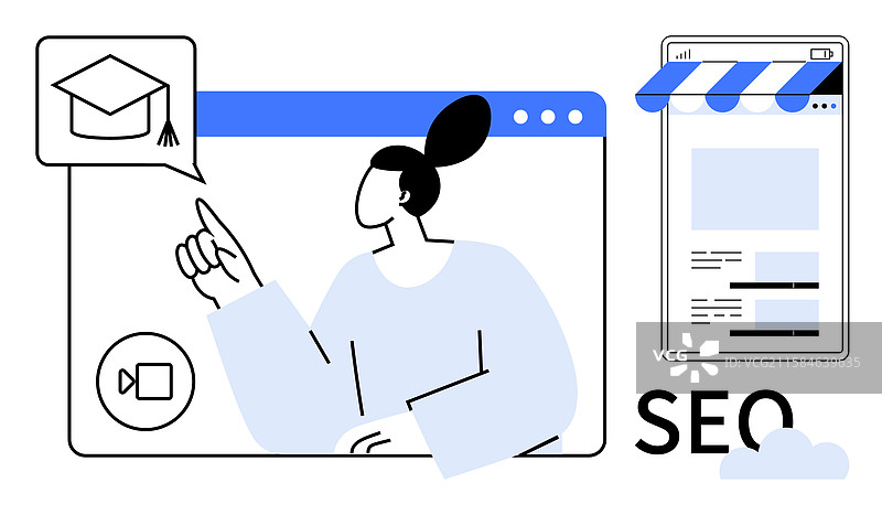 数字学习与搜索引擎优化概念及网站图片素材