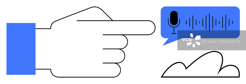 手势激活语音命令图片素材