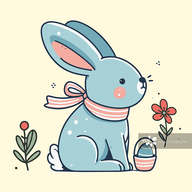 卡通复活节兔子图片素材