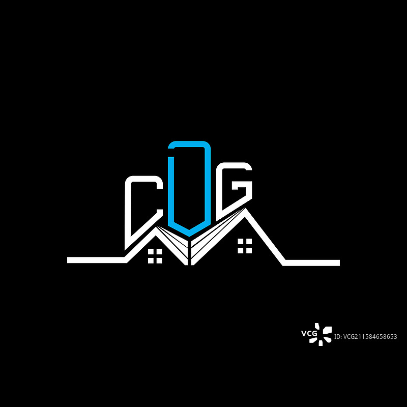 cdg房地产标志设计，cdg简单而现代图片素材