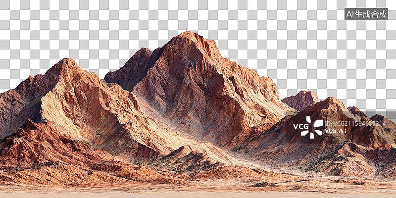 【AI数字艺术】壮丽干旱山脉的崎岖地形景观图片素材