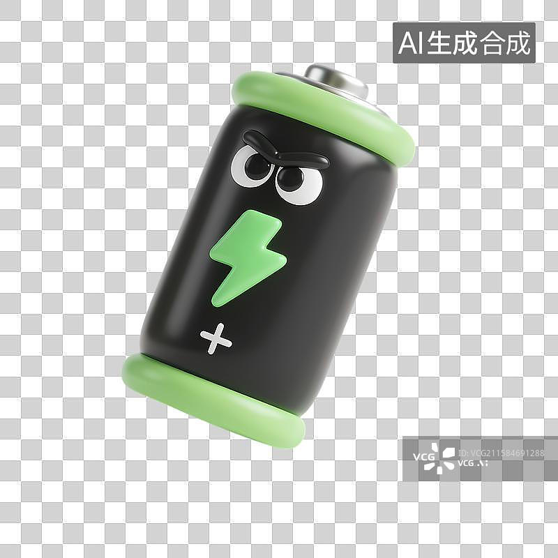 【AI数字艺术】卡通风格的电池形象设计图片素材