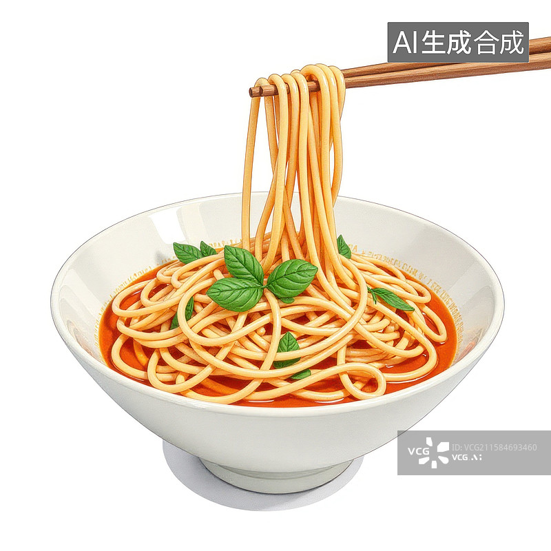 【AI数字艺术】一碗香喷喷的面条拌面图片素材